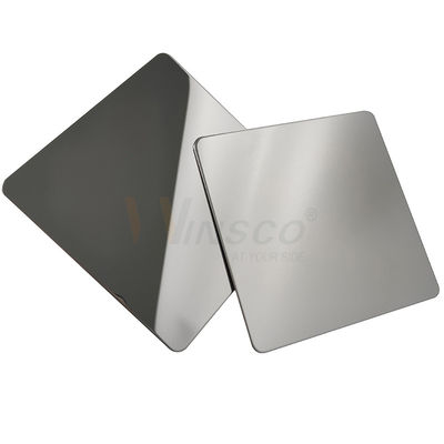 jakość  Ornamental Super Mirror Stainless Steel Sheet 201 304 316 Grade With Silver PVD Color fabryka