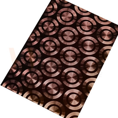 jakość  Rose Gold Decorative Stainless Steel Sheet Metal PVD Color CD Polishing 3D Laser Cold Rolled fabryka