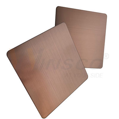 jakość  GB 201 304 316 Hairline Stainless Steel Sheet Brown PVD Color Accept Customized fabryka