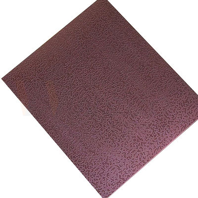 1500 mm x 300 mm Dekoracyjna blacha ze stali nierdzewnej Rose Red Stone Pattern Wytrawiony Wykończony