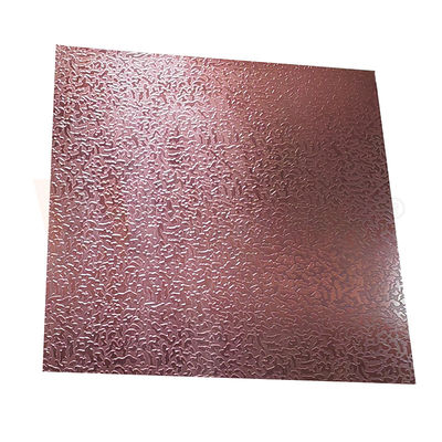 1500 mm x 300 mm Dekoracyjna blacha ze stali nierdzewnej Rose Red Stone Pattern Wytrawiony Wykończony