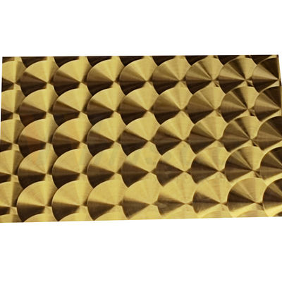 CD Hairline Titanium Gold 3D Laser SS 201 304 316 Dekoracyjna płyta ze stali nierdzewnej