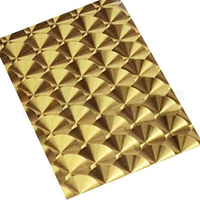 CD Hairline Titanium Gold 3D Laser SS 201 304 316 Dekoracyjna płyta ze stali nierdzewnej