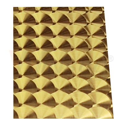 CD Hairline Titanium Gold 3D Laser SS 201 304 316 Dekoracyjna płyta ze stali nierdzewnej
