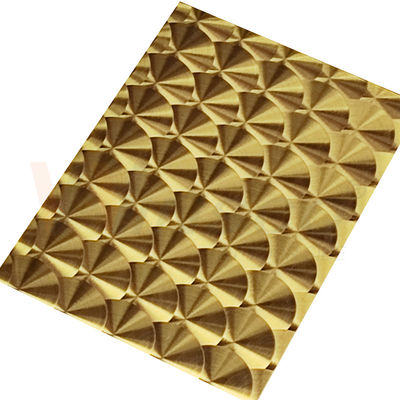 CD Hairline Titanium Gold 3D Laser SS 201 304 316 Dekoracyjna płyta ze stali nierdzewnej