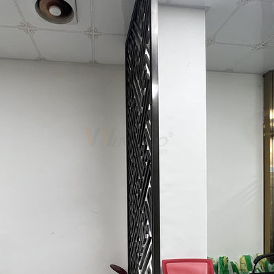 Czarny matowy ekran ze stali nierdzewnej Przegroda dzieląca pokój Nowoczesny design