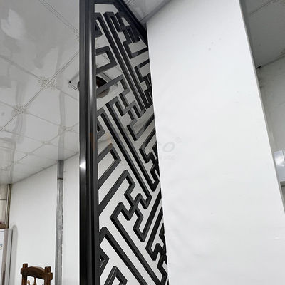 Czarny matowy ekran ze stali nierdzewnej Przegroda dzieląca pokój Nowoczesny design