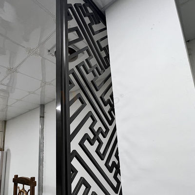 Czarny matowy ekran ze stali nierdzewnej Przegroda dzieląca pokój Nowoczesny design