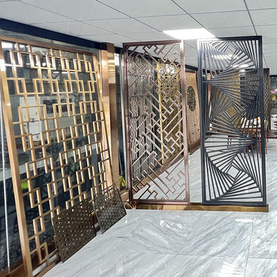 Titanium Golde Szczotkowane ściany jadalni Panele artystyczne ze stali nierdzewnej 1250 mm