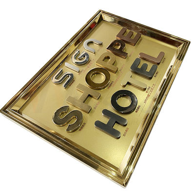 Cięcie laserowe 201 304 316 Gatunek stali nierdzewnej Hotel Signage Produkcja metalu