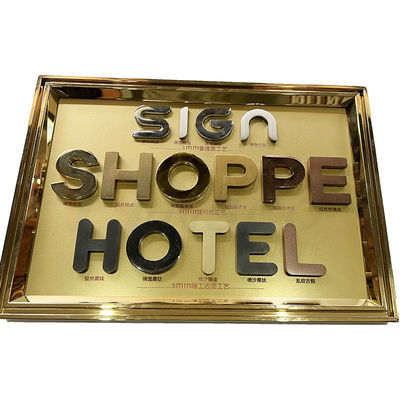 Cięcie laserowe 201 304 316 Gatunek stali nierdzewnej Hotel Signage Produkcja metalu
