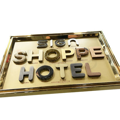 Cięcie laserowe 201 304 316 Gatunek stali nierdzewnej Hotel Signage Produkcja metalu