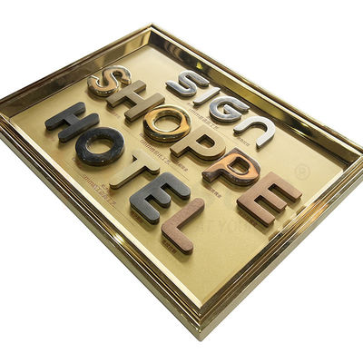 Cięcie laserowe 201 304 316 Gatunek stali nierdzewnej Hotel Signage Produkcja metalu