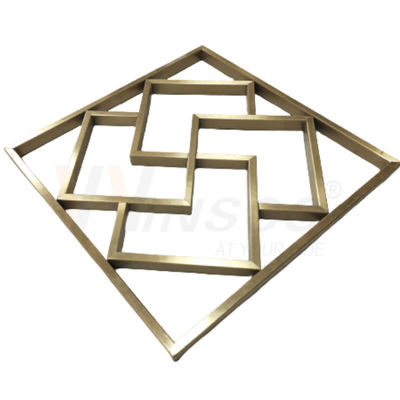 Dostosowana produkcja metali ze stali nierdzewnej z tytanu złota Geometryczne abstrakcyjne rzeźby ścienne Art