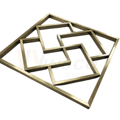 Dostosowana produkcja metali ze stali nierdzewnej z tytanu złota Geometryczne abstrakcyjne rzeźby ścienne Art
