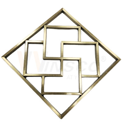 Dostosowana produkcja metali ze stali nierdzewnej z tytanu złota Geometryczne abstrakcyjne rzeźby ścienne Art