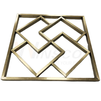 Dostosowana produkcja metali ze stali nierdzewnej z tytanu złota Geometryczne abstrakcyjne rzeźby ścienne Art