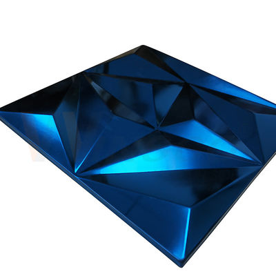 Duży wytłoczony romb ze stali nierdzewnej Sapphire Blue Color Grade 201 304 316