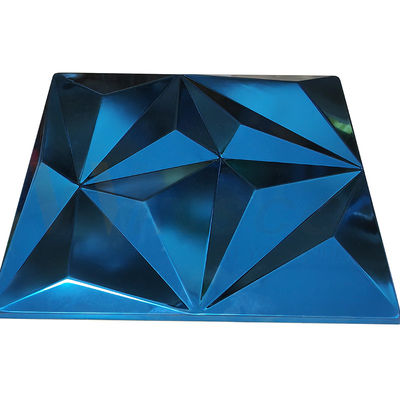 Duży wytłoczony romb ze stali nierdzewnej Sapphire Blue Color Grade 201 304 316