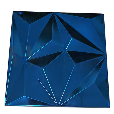 Duży wytłoczony romb ze stali nierdzewnej Sapphire Blue Color Grade 201 304 316