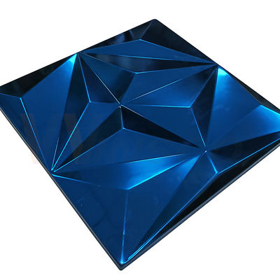Duży wytłoczony romb ze stali nierdzewnej Sapphire Blue Color Grade 201 304 316