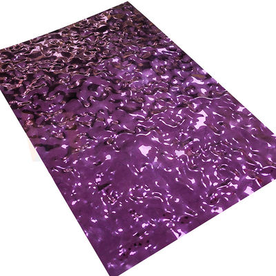 Fioletowy kolor Tłoczona blacha ze stali nierdzewnej Małe rozmiary Water Ripple Anti Skid Road Plates
