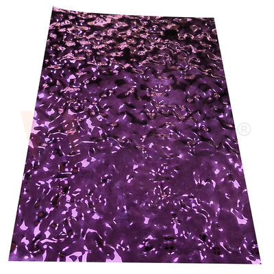Fioletowy kolor Tłoczona blacha ze stali nierdzewnej Małe rozmiary Water Ripple Anti Skid Road Plates