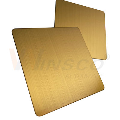1219 mm x 2438 mm JIS 201 304 316 Tytanowo-złoty arkusz ze stali nierdzewnej