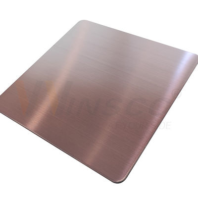 Blacha ze stali nierdzewnej 1000x2000mm Linia włosów Różowe złoto DIN 201 304 316