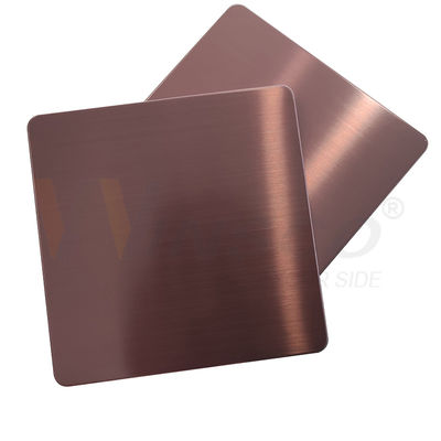 Blacha ze stali nierdzewnej 1000x2000mm Linia włosów Różowe złoto DIN 201 304 316