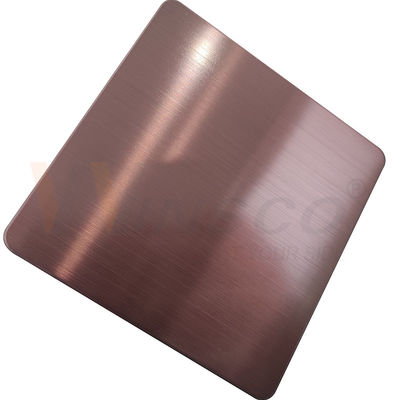 Blacha ze stali nierdzewnej 1000x2000mm Linia włosów Różowe złoto DIN 201 304 316