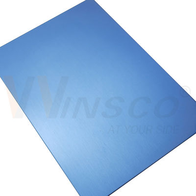 1000mmx2000mm Szatynowa arkusz ze stali nierdzewnej Dekoracyjny Sapphire Niebieski Mat 0.4-3.0mm Grubość linii włosowej