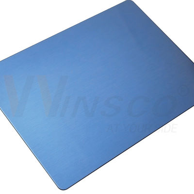 SS 304 304L Satynowa płytka metalowa nierdzewna Szczotkowana Sapphire Niebieski Mat Płytka ze stali nierdzewnej 3,0 mm grubość