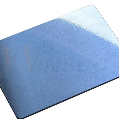 Matte Hairline Sheet Stainless Steel SUS 316 316L 5ftx10ft Sapphire Blue Brushed Inox Plate