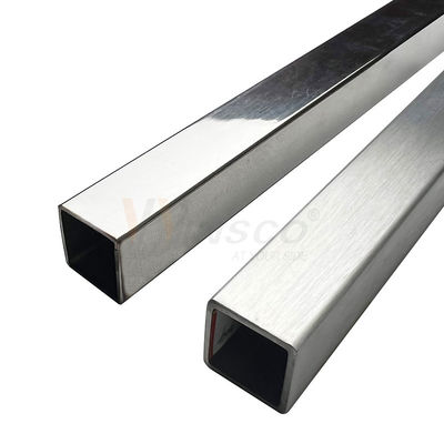 SUS 201 304 316 20mmx20mm Wielkość Rurociąg z stali nierdzewnej kwadratowy 0,6 mm-2,0 mm Gęstość ściany rurki nierdzewnej Lustro powierzchnia satynowa
