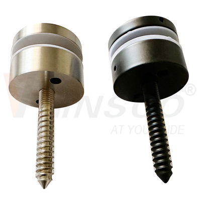 Wyrównanie włosów Czarny Satyn M10 Żuraw reklamowy AISI 304 316 Stalowy odbiór szklany Adapter szklany nadający się do 8mm-12mm 24mm