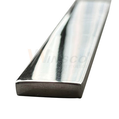 Zastosowalna powierzchnia 6 metrów prostokątny pręt Platina Inox SS 201 304 316 Polerowany płaski pręt ze stali nierdzewnej