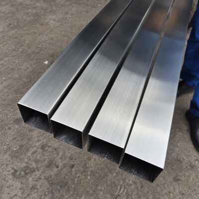 Kwadratowa rura ze stali nierdzewnej satynowej szczotkowanej 50x50mm 201 304 316, grubość ścianki 1,2–3,5 mm