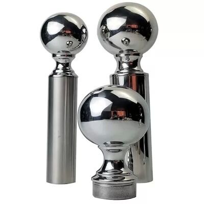 Stopień 304 316 Wyposażenie schodowe z niestopowego nierdzewia 80 mm Dia Stainless Steel Dekoracyjny balon balonu dla 50,8 mm 2 cali okrągłe rurki