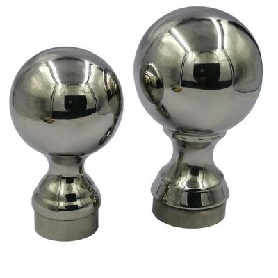 Stopień 304 316 Wyposażenie schodowe z niestopowego nierdzewia 80 mm Dia Stainless Steel Dekoracyjny balon balonu dla 50,8 mm 2 cali okrągłe rurki