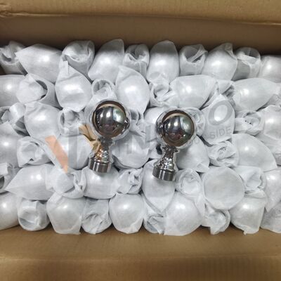 Stopień 304 316 Wyposażenie schodowe z niestopowego nierdzewia 80 mm Dia Stainless Steel Dekoracyjny balon balonu dla 50,8 mm 2 cali okrągłe rurki
