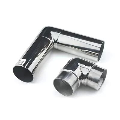 Kolano poręczy ze stali nierdzewnej SS201, SS304 i SS316 90° krótkie do rur okrągłych 25,4–50,8 mm