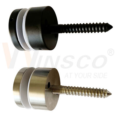 Wyrównanie włosów Czarny Satyn M10 Żuraw reklamowy AISI 304 316 Stalowy odbiór szklany Adapter szklany nadający się do 8mm-12mm 24mm