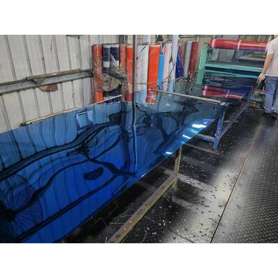 SS 201 Płytka ze stali nierdzewnej walcowana na zimno 1,2 mm 1,5 mm Sapphire Blue Mirror Finished