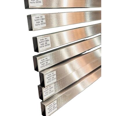 40×20×1.2mm 304 Stainless Steel Rectangular Tube – 180G Brushed Finish