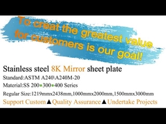 Wykończenie lustrzane ze stali nierdzewnej Titanium Gold 304 1219 mm do dekoracji