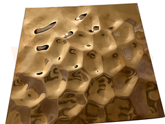 SS Mirror Yellow Bronze Big Beehive Tłoczony arkusz