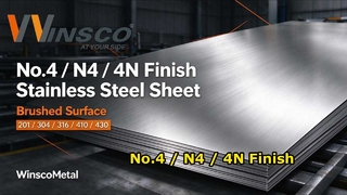 Winsco Metalowe arkusze stali nierdzewnej nr 4 Wykończenie | N4 4N Szczotkowana blacha 201 304 316 410 430