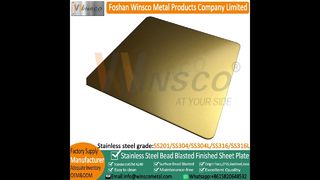 Winsco Gold Bead Piaskowany Tytan SS Piaskowany kulkowo Stal nierdzewna